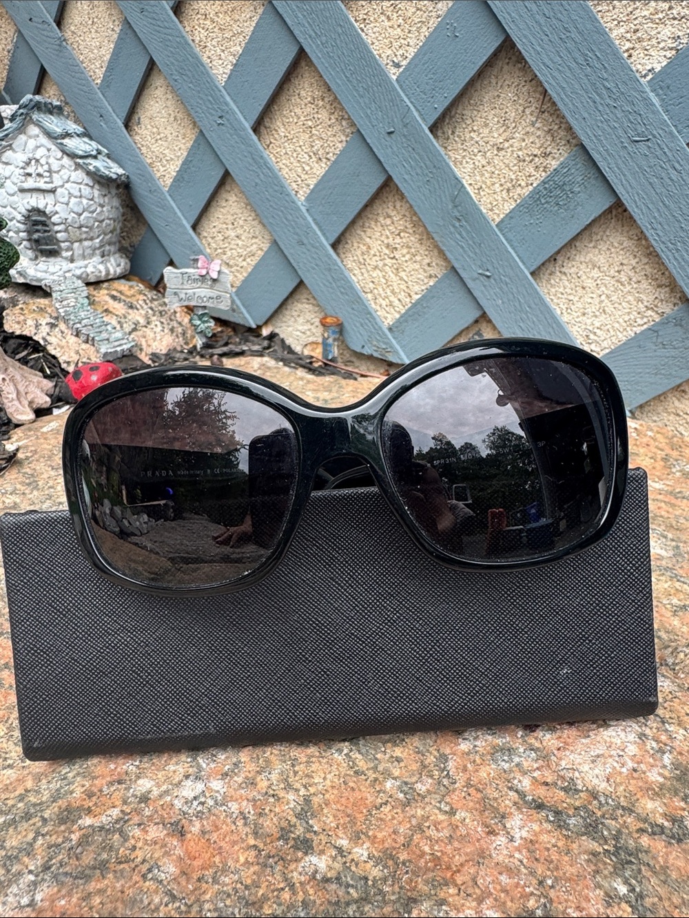 Prada Oversized Black Gloss Sunglasses